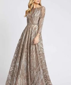 Mac Duggal Evening - 79261D Beaded Bateau A-line Dress