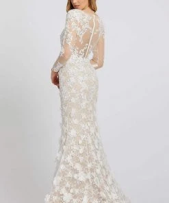 Mac Duggal Evening - 79272D Embroidered Lace Sheer Trumpet Dress