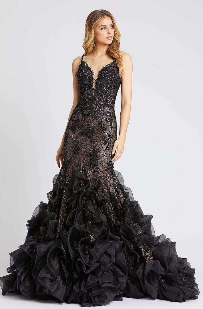 Mac Duggal Evening - 79275D Embroidered Deep V-neck Mermaid Dress 3 Mac Duggal Evening - 79275D Embroidered Deep V-neck Mermaid Dress