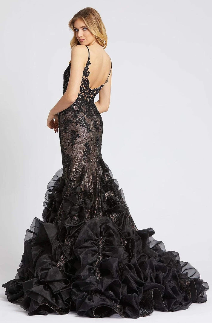 Mac Duggal Evening - 79275D Embroidered Deep V-neck Mermaid Dress 4 Mac Duggal Evening - 79275D Embroidered Deep V-neck Mermaid Dress