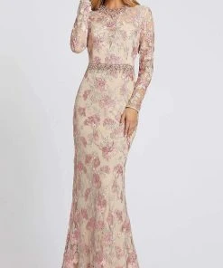 Mac Duggal Evening - 79281D Floral Embroidered Soft Fitted Dress