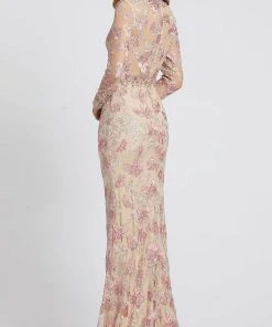 Mac Duggal Evening - 79281D Floral Embroidered Soft Fitted Dress