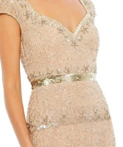 Mac Duggal Evening - 9089D Beaded And Sequined Column Gown 7 Mac Duggal Evening - 9089D Beaded And Sequined Column Gown