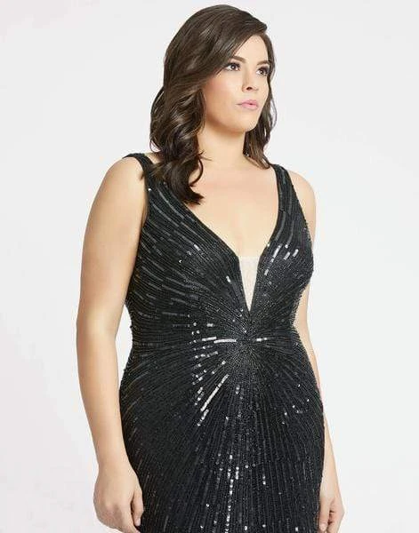 Mac Duggal Fabulouss - 5013F Sequined Low V-Neck And Back Long Gown 5 Mac Duggal Fabulouss - 5013F Sequined Low V-Neck And Back Long Gown