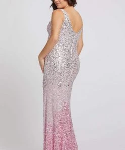 Mac Duggal Fabulouss - 5152F Sequined Gradient Column Dress 6 Mac Duggal Fabulouss - 5152F Sequined Gradient Column Dress