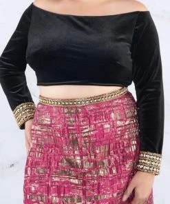 Mac Duggal Fabulouss - 66789F Two Piece Velvet Bateau Mermaid Dress 7 Mac Duggal Fabulouss - 66789F Two Piece Velvet Bateau Mermaid Dress