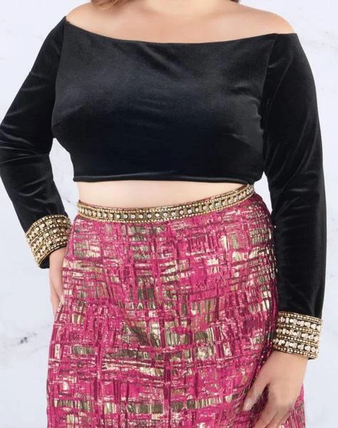 Mac Duggal Fabulouss - 66789F Two Piece Velvet Bateau Mermaid Dress 5 Mac Duggal Fabulouss - 66789F Two Piece Velvet Bateau Mermaid Dress