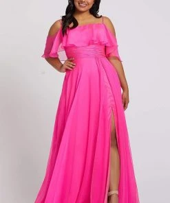 Mac Duggal Fabulouss - 67224F Cold Shoulder A-line Long Dress