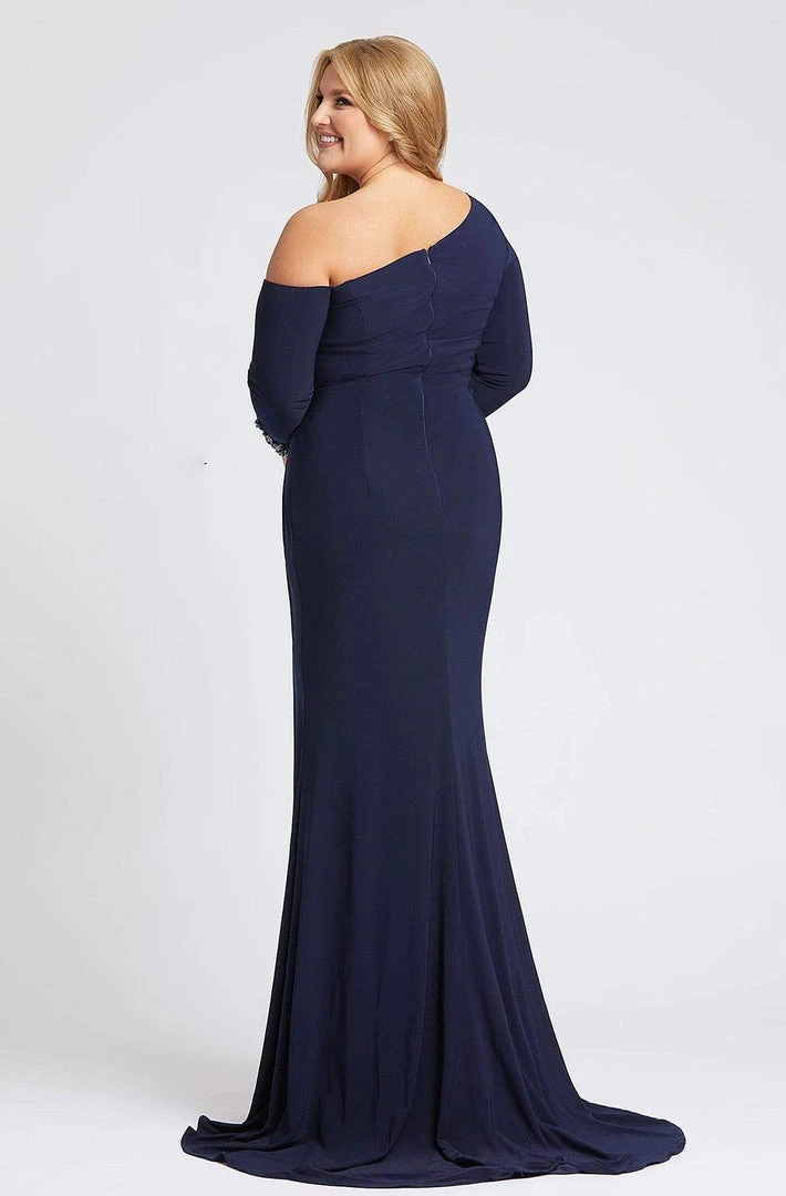 Mac Duggal Fabulouss - 67242F Asymmetric Long Sleeve Column Dress 4 Mac Duggal Fabulouss - 67242F Asymmetric Long Sleeve Column Dress