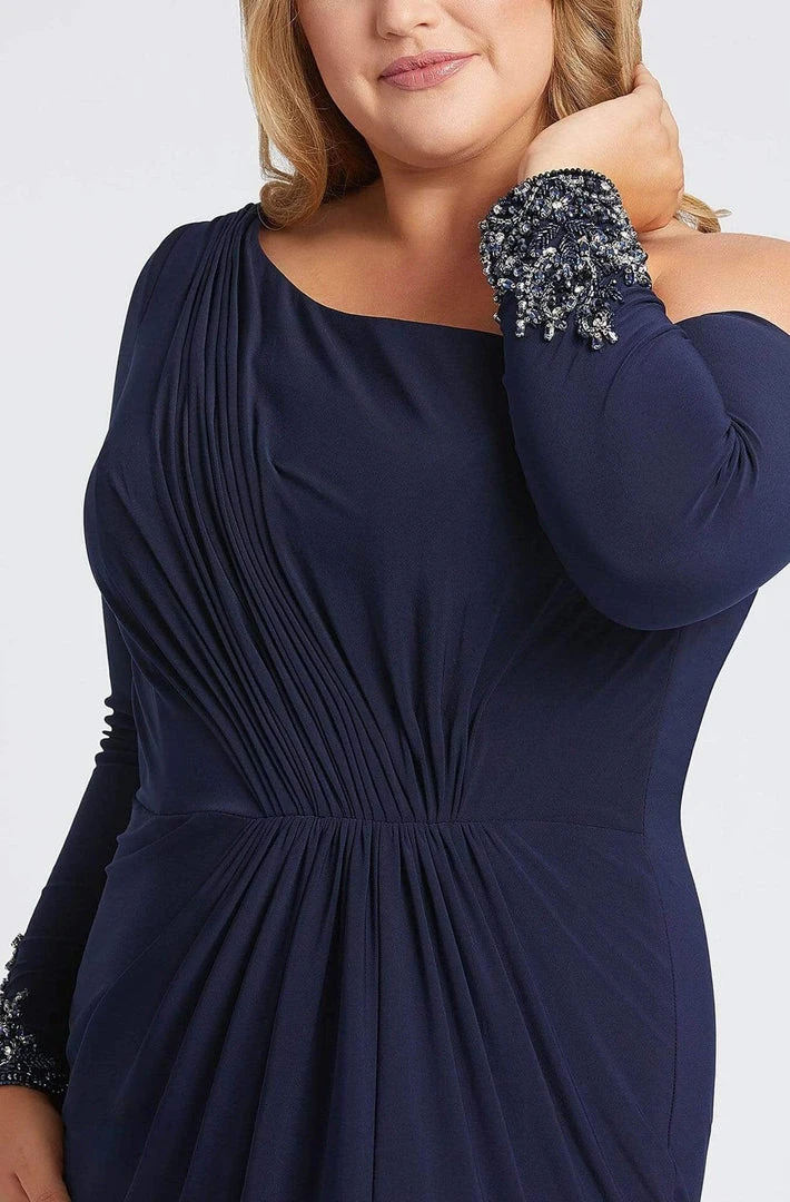 Mac Duggal Fabulouss - 67242F Asymmetric Long Sleeve Column Dress 5 Mac Duggal Fabulouss - 67242F Asymmetric Long Sleeve Column Dress