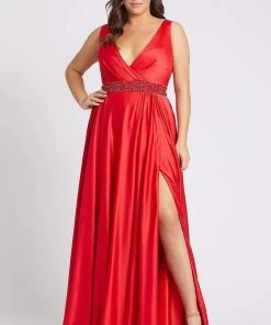 Mac Duggal Fabulouss - 67244F Embellished V-neck A-line Gown