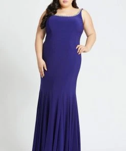 Mac Duggal Fabulouss - 77524F Embellished Scoop Neck Trumpet Dress