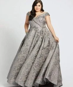 Mac Duggal Fabulouss - 77677F Metallic Volumized A-line Gown