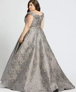 Mac Duggal Fabulouss - 77677F Metallic Volumized A-line Gown