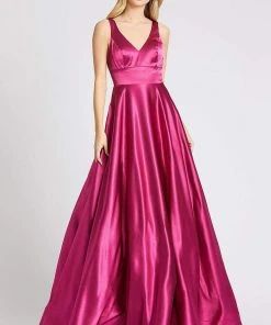 Mac Duggal Flash - 48925L V-Neck Sleeveless Ballgown
