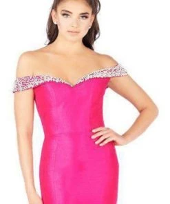 Mac Duggal Flash - 66900L Pearl Beaded Off Shoulder Mermaid Gown 10 Mac Duggal Flash - 66900L Pearl Beaded Off Shoulder Mermaid Gown