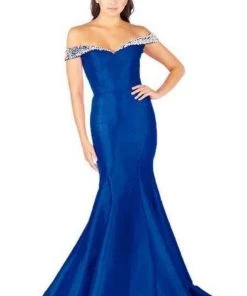 Mac Duggal Flash - 66900L Pearl Beaded Off Shoulder Mermaid Gown 13 Mac Duggal Flash - 66900L Pearl Beaded Off Shoulder Mermaid Gown