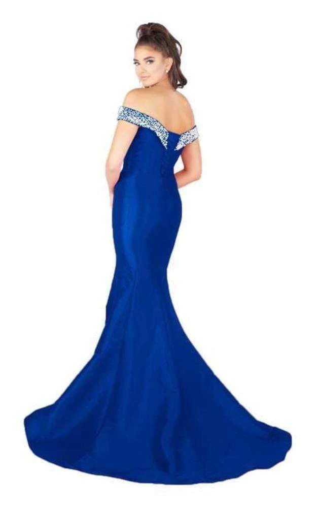 Mac Duggal Flash - 66900L Pearl Beaded Off Shoulder Mermaid Gown 8 Mac Duggal Flash - 66900L Pearl Beaded Off Shoulder Mermaid Gown