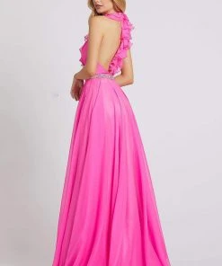 Mac Duggal Flash - 67382L Ruffled A-line Long Dress