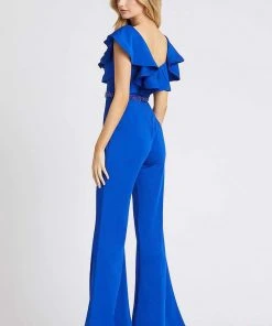 Mac Duggal Flash - 67384L Jersey Ruffled Jumpsuit