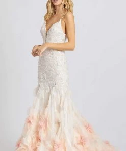 Mac Duggal Prom - 11116M Embroidered Deep V-neck Mermaid Dress