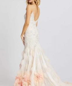 Mac Duggal Prom - 11116M Embroidered Deep V-neck Mermaid Dress 6 Mac Duggal Prom - 11116M Embroidered Deep V-neck Mermaid Dress