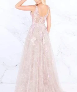 Mac Duggal Prom - 20101M Trailing Blossom Appliqued Overskirt Gown 6 Mac Duggal Prom - 20101M Trailing Blossom Appliqued Overskirt Gown