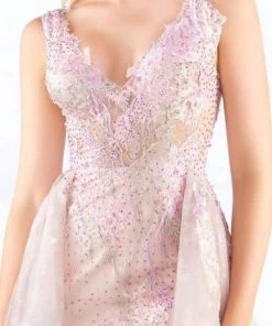 Mac Duggal Prom - 20101M Trailing Blossom Appliqued Overskirt Gown 7 Mac Duggal Prom - 20101M Trailing Blossom Appliqued Overskirt Gown