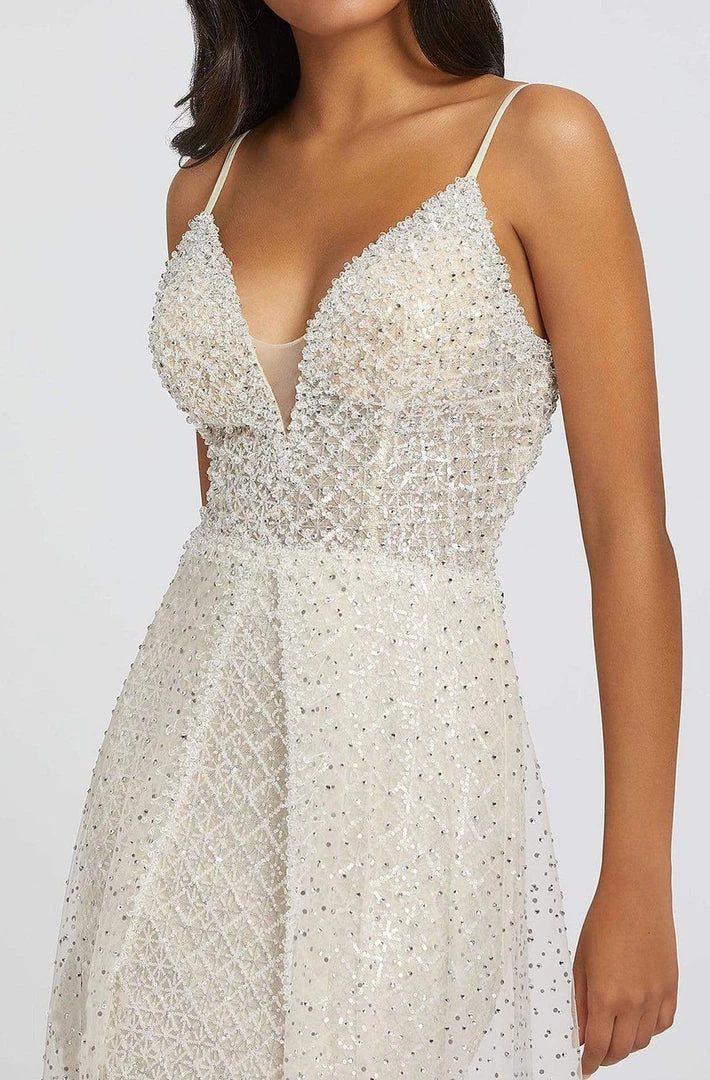 Mac Duggal Prom - 20202M Bead-Textured Lattice Overskirt Gown 5 Mac Duggal Prom - 20202M Bead-Textured Lattice Overskirt Gown