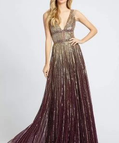 Mac Duggal Prom - 4906M Glimmering Sequin Embellished A-Line Prom Gown 18 Mac Duggal Prom - 4906M Glimmering Sequin Embellished A-Line Prom Gown