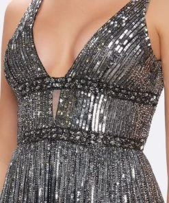 Mac Duggal Prom - 4906M Glimmering Sequin Embellished A-Line Prom Gown 17 Mac Duggal Prom - 4906M Glimmering Sequin Embellished A-Line Prom Gown