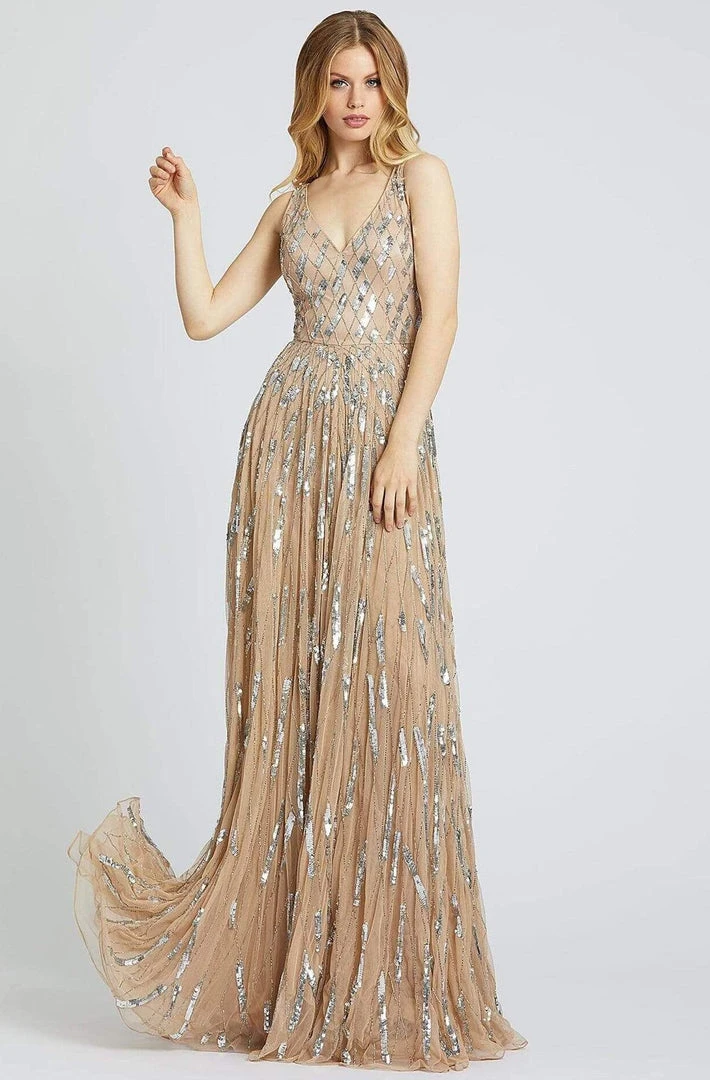 Mac Duggal Prom - 5172M V-Neck Pleated A-Line Evening Dress 3 Mac Duggal Prom - 5172M V-Neck Pleated A-Line Evening Dress