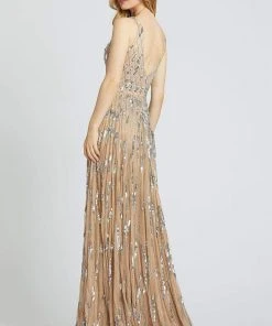 Mac Duggal Prom - 5172M V-Neck Pleated A-Line Evening Dress 6 Mac Duggal Prom - 5172M V-Neck Pleated A-Line Evening Dress