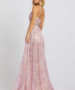 Mac Duggal Prom - 67264M Applique Plunging V-neck Ballgown 6 Mac Duggal Prom - 67264M Applique Plunging V-neck Ballgown