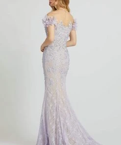 Mac Duggal Prom - 79284M Floral And Beaded Long Sheath Dress