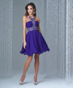 Short Dresses Madison James - 16-335 Dress In Purple