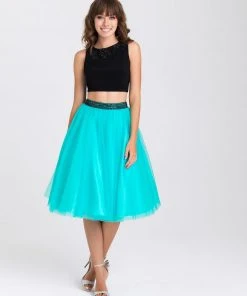 Madison James - 16-339 Dress In Black Teal