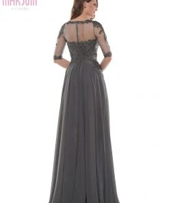 Marsoni By Colors - M157 Scoop Neckline A-Line Dress 9 Marsoni By Colors - M157 Scoop Neckline A-Line Dress