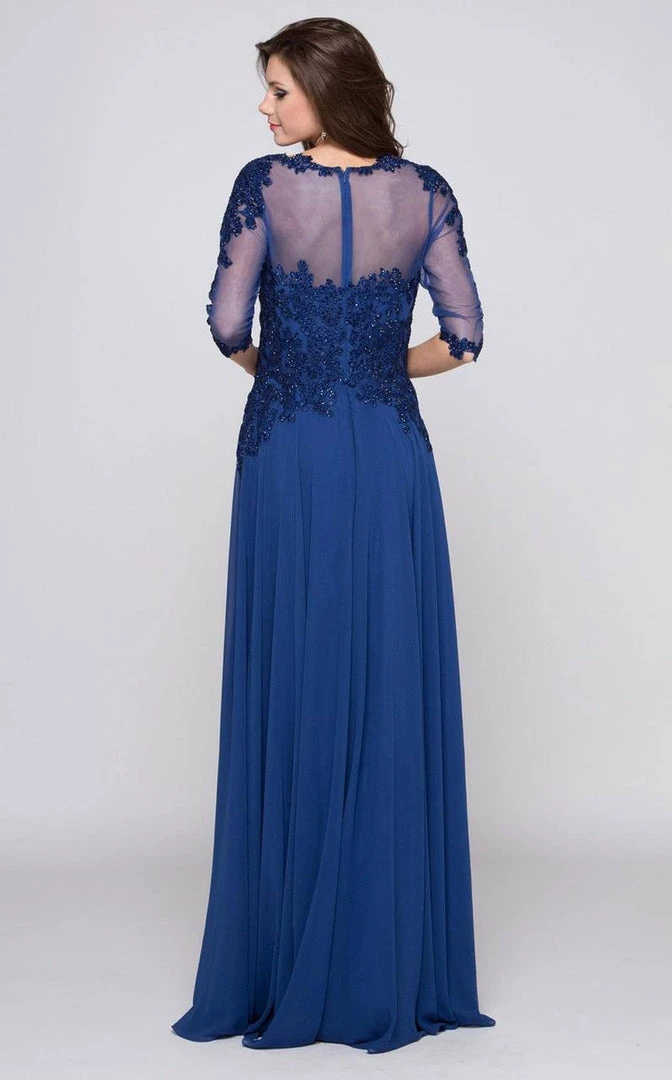 Marsoni By Colors - M157 Scoop Neckline A-Line Dress 8 Marsoni By Colors - M157 Scoop Neckline A-Line Dress