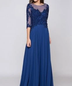 Marsoni By Colors - M157 Scoop Neckline A-Line Dress 12 Marsoni By Colors - M157 Scoop Neckline A-Line Dress