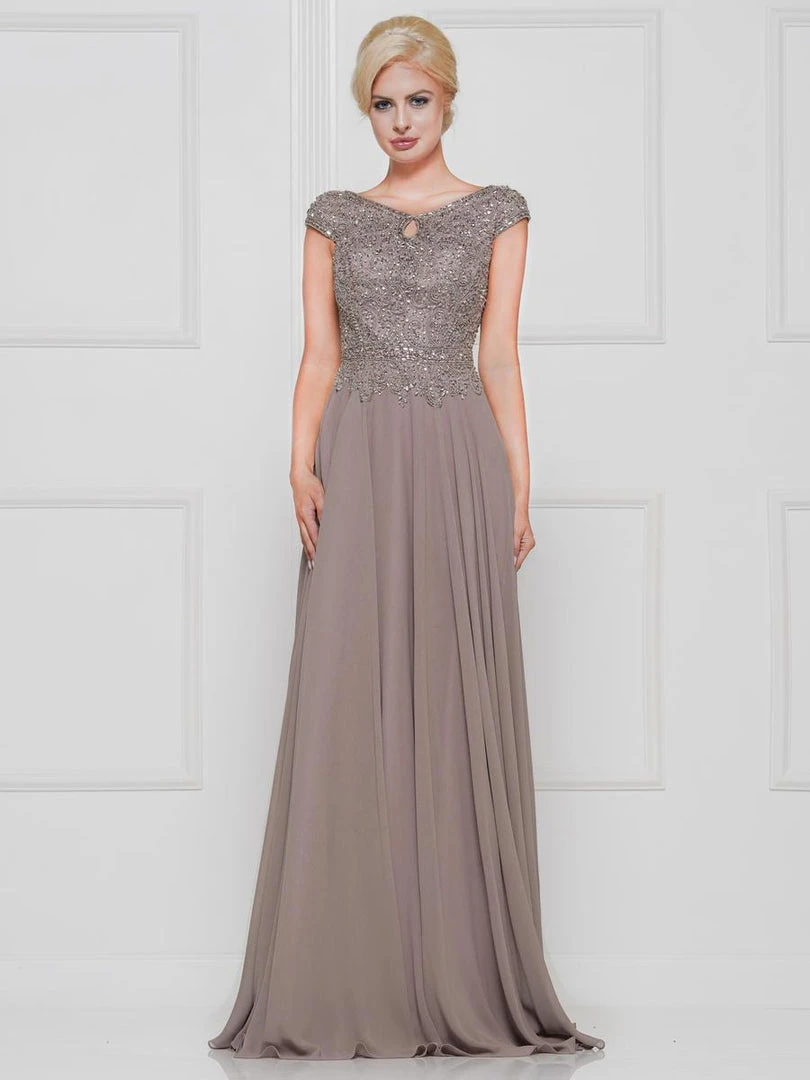 Marsoni By Colors - M173 Keyhole A-Line Chiffon Gown 8 Marsoni By Colors - M173 Keyhole A-Line Chiffon Gown