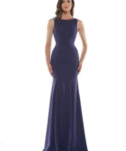 Marsoni By Colors - M177 Beaded Bateau Mermaid Gown