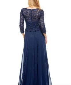 Marsoni By Colors - M223 Embroidered Quarter Length Sleeves Dress