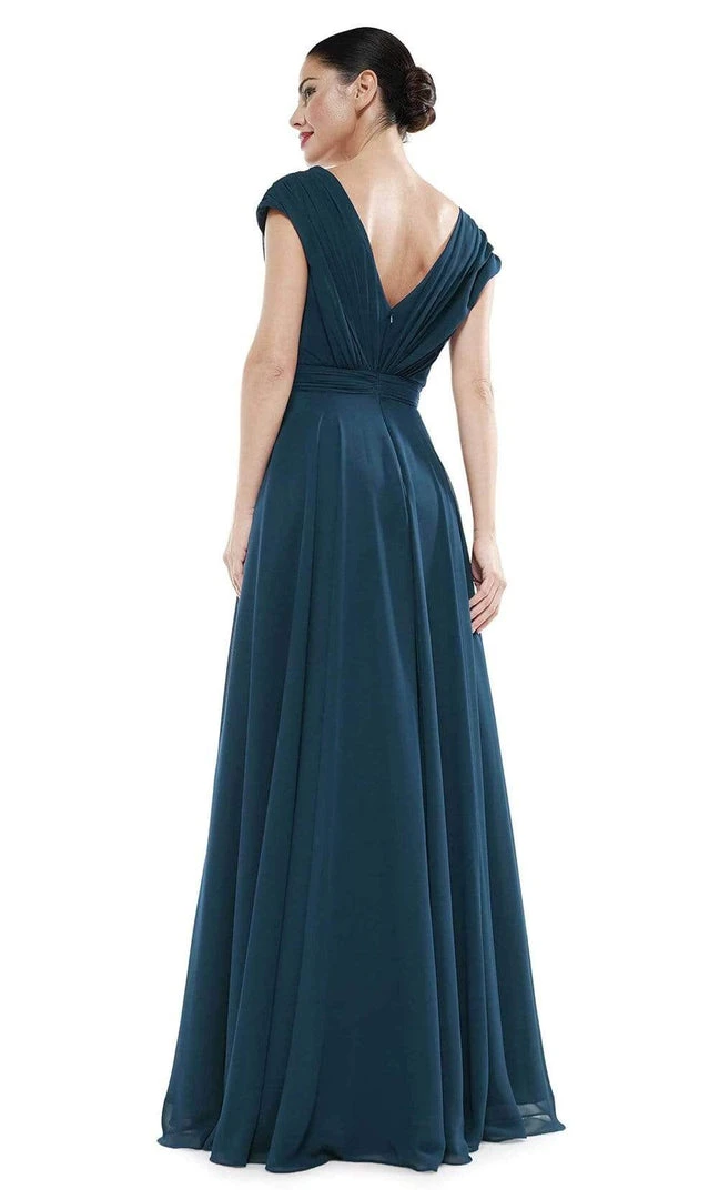 Marsoni By Colors - M251 Gathered V Neck Off Shoulder A-Line Gown 11 Marsoni By Colors - M251 Gathered V Neck Off Shoulder A-Line Gown