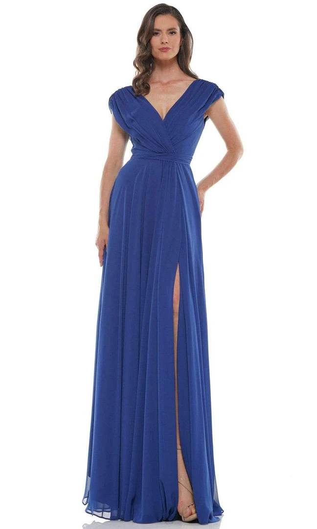 Marsoni By Colors - M251 Gathered V Neck Off Shoulder A-Line Gown 15 Marsoni By Colors - M251 Gathered V Neck Off Shoulder A-Line Gown