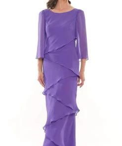 Marsoni By Colors - M302 Bateau Sheath Evening Dress