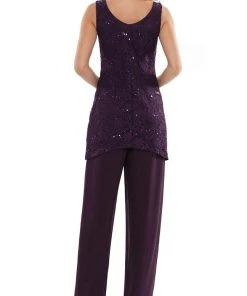 Marsoni By Colors - M303 Three-Piece Chiffon Lace Pantsuit