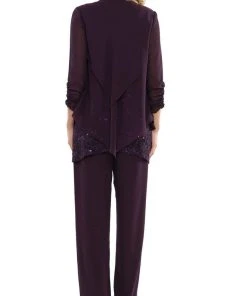 Marsoni By Colors - M303 Three-Piece Chiffon Lace Pantsuit