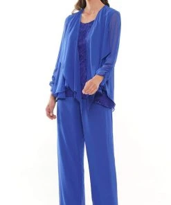 Marsoni By Colors - M303 Three-Piece Chiffon Lace Pantsuit