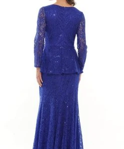 Marsoni By Colors - M306 V-Neck Trumpet Evening Dress